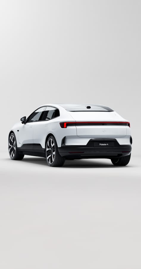 Polestar 4 rear and back with red blackground